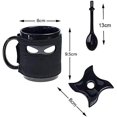 thumbnail image 2 of Taza Ninja creativa, taza de café fresca, taza de café de dibujos animados, taza de bebida con posavasos y cuchara, taza de café resistente al calor con asa, 2 of 5