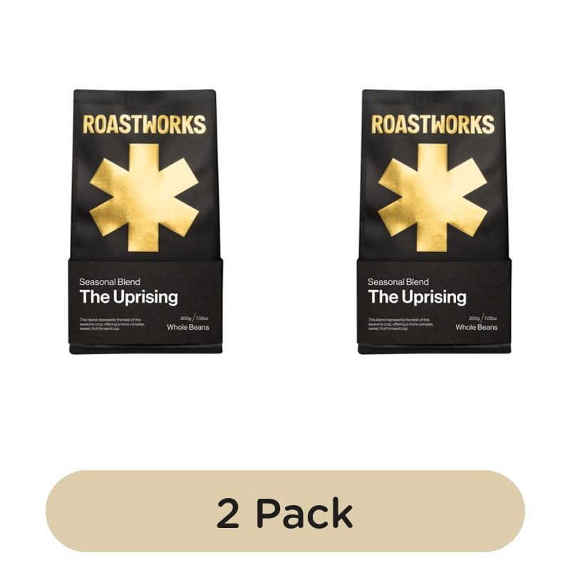 Roastworks The Uprising Whole Bean Coffee 200g, British Import (Pack of 2)