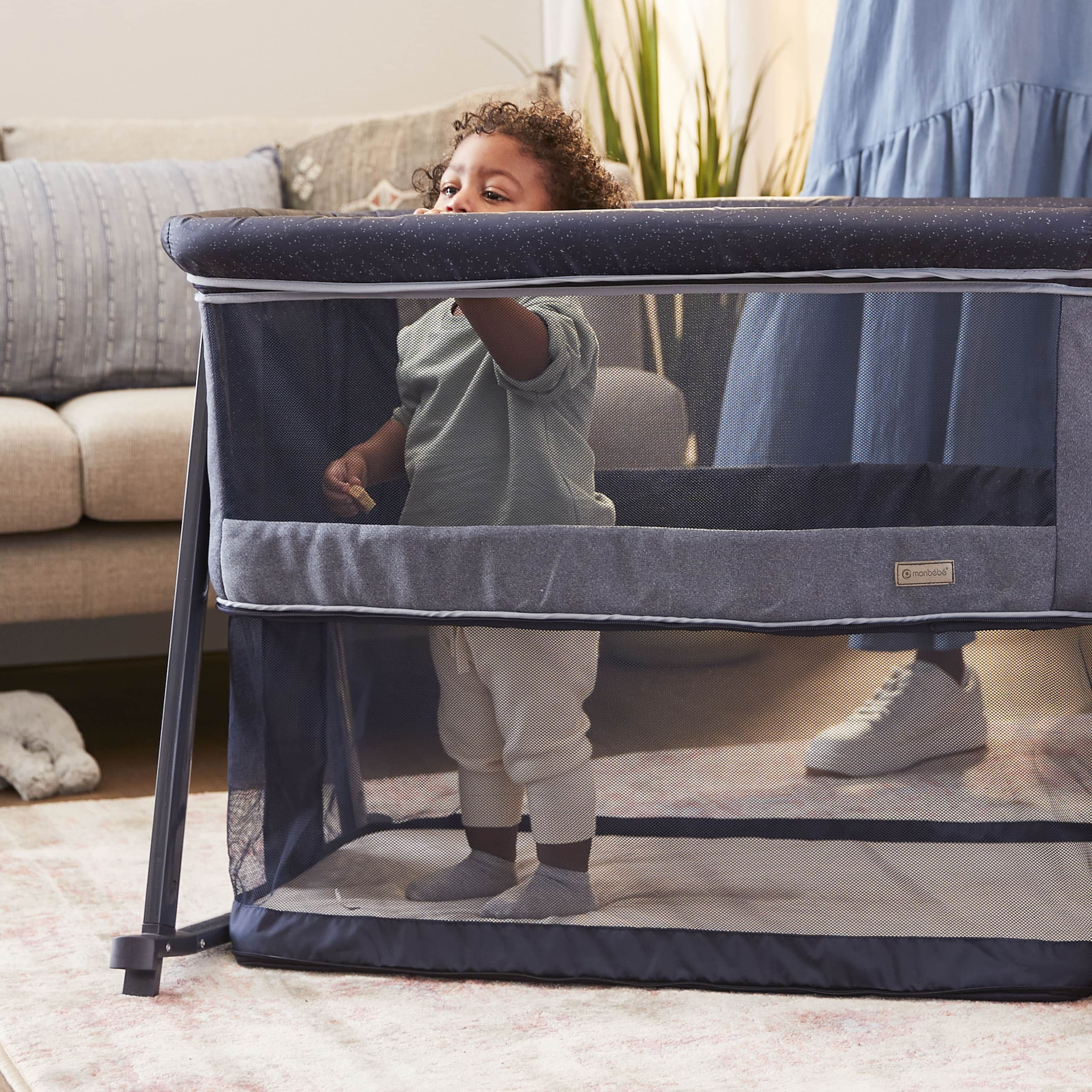 Monbebe Rocking Baby Bassinet to Playard, Astros, Infant