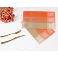 thumbnail image 6 of Unique Bargains Placemats Set of 6 for Dining Table Decor Washable Table Mat Gray Orange, 6 of 7