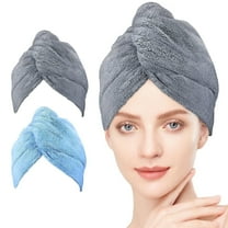 Torio Microfiber Hair Towel Wrap for Women, 2-Pack Super Absorbent, Lightweight & Soft, Perfect for All Hair Types
