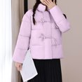 thumbnail image 4 of Parkas de manga larga para mujer, chaqueta acolchada holgada de invierno con pan grueso, chaqueta acolchada de manga larga, abrigo para mujer, 4 of 9