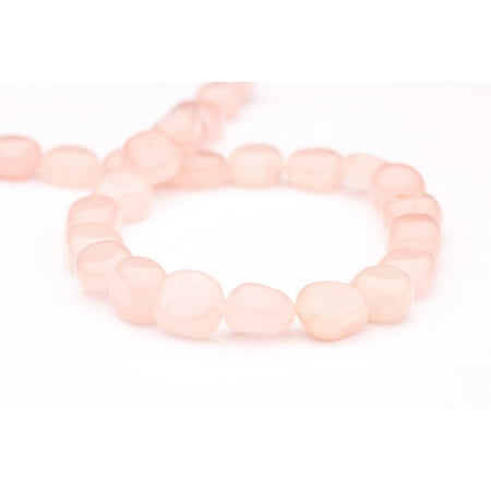 Peach Gemstone - Freeform - Shaped Peach Quartz Crystal Beads Semi Precious Gemstones Size: 14x12mm Crystal Energy Stone Healing Power for Jewelry Making