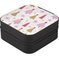 thumbnail image 3 of GZHJMY Leather Jewelry Box Cartoon Christmas Tree Portable Mini Jewelry Storage Bag for Travel, Small Ring Case Earrings Organizer Necklaces Box for Women Girls, 3 of 7