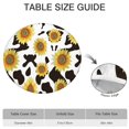 thumbnail image 6 of Elastic Sunflower Round Tablecloth for Dining or Outdoor Use, Water-Repellent Polyester, Fits 44-52" Tables, 6 of 7