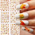 thumbnail image 2 of Pegatinas para uñas autoadhesivas en 3D con hojas de arce doradas y otoñales, pegatinas autoadhesiva, 2 of 7