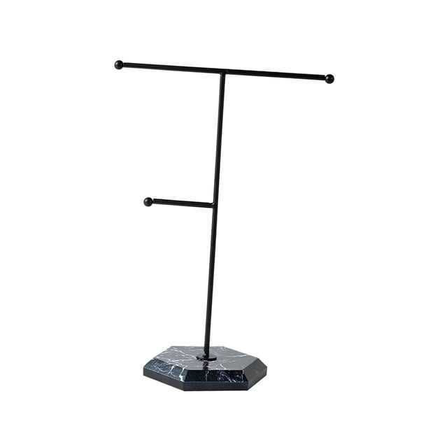 Percha para collares, expositor de joyas, expositor de joyas, organizador de joyas para Negro