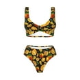 thumbnail image 4 of Daiia Tangerine Women's Bikini Set Two Piece Swimsuit High Waisted Bikini Adjustable Straps Bikini Perfect for Beach, Pool, and Summer Vacation-Small, 4 of 9