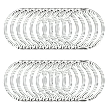 Uxcell 100 Pcs Metal Hoop Rings for Craft 1.5 Inch Floral Wreath Macrame Hoops Dream Catcher Rings for DIY Crafts Macrame Plant Hangers, Silver