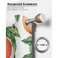 thumbnail image 6 of nqOlkjepod Outdoor Curtains for Patio Waterproof, Summer Peach Outdoor Privacy Panels Grommet, Pink Orange Fruits Botanical Green Blackout Outside Curtains for Porch/Cabana/Pergola 54"x84", 2 Panels, 6 of 8