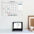 thumbnail image 4 of Audio-Visual Direct Magnetic Glass Dry Erase Board Set (4' x 3', Calendar Ultra White) for Wall - Monthly Planner, 4 of 8