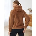 thumbnail image 4 of Pioneer Camp Women's Fuzzy Fleece Jacket Full Zip Up Lightweight Warm Soft Fleece Coat with hood for Spring Fall Winter, 4 of 7