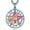 Colorful, variant on Sterling Silver Tetragrammaton Amuleto de Proteccion for Mens, Tetragrammaton Pendant Necklace Pentagram Pentacle Amulate Talisman Wiccan Jewelry Witchy Gifts for Women Pagan，24" Cord