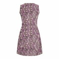 thumbnail image 5 of ALLLIST Women's Nightgown with Pockets Sleeveless Midi Sleep Dresses Floral Pink Pleated Night Clothes Ladies Pajamas, 5 of 7