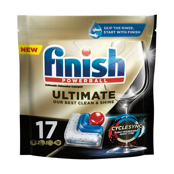Finish Ultimate Dishwasher Detergent- 17 Count - Dishwashing Tablets - Dish Tabs (2 Pack)