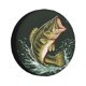 thumbnail image 1 of Fotbe Largemouth Bass jumps out of water Funda de Llanta de Repuesto con Estampado, Engrosada, Ajuste Universal para Jeep, Remolque, RV, SUV, Camión-14 inch, 1 of 6