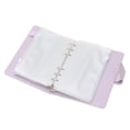 thumbnail image 4 of Carpeta de presupuesto A6, carpeta de bolsillo A6 con cremallera, cuaderno de cuero sintético, sobre para dinero, cuaderno de presupuesto morado, 4 of 14