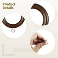 thumbnail image 3 of 24 Sets Wooden Curtain Rings with Clips, Black Walnut Curtain Rod Rings with Stainless Steel Hooks for 1 in Curtain Rods, Wooden Drape Rod Accessories for Drapes and Curtains, 3 of 5