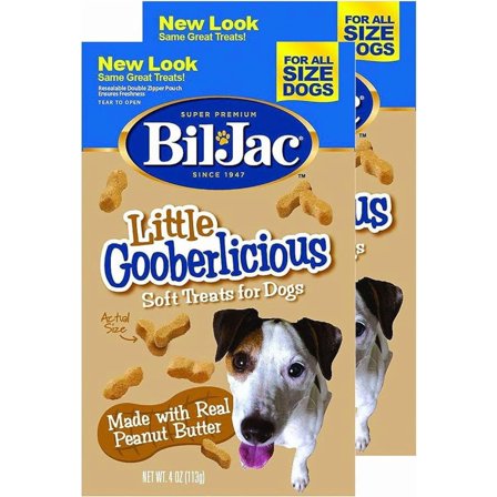 Bil-Jac Little Gooberlicious Peanut Butter Dog Treats 4 oz, 2 Pack