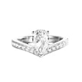 thumbnail image 4 of Moissanite Engagement Rings 1.0/2.0cttw D Color VVS1 925 Sterling Silver Crown Wedding Rings Mask Promise Ring Wedding Band Eternity Rings for Women with Certificate, 4 of 18