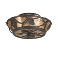 thumbnail image 5 of Meyda Tiffany 199593 Whispering Pines 2 Light 10" Wide Semi-Flush Ceiling Fixture - Black, 5 of 6