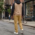 thumbnail image 4 of Resicozy Track Suit for Men Activewear Fall Sweatsuits Sets Athletic 2 Piece Outfit with Hoodies Sweatpant Drawstring Long Sleeve Khaki 3XL, 4 of 5