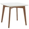 thumbnail image 4 of SAFAVIEH Karin.a Square End Table, White Ceramic Faux Marble/Walnut (20 in. W x 20 in. D x 18 in. H), 4 of 8