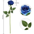 thumbnail image 4 of Morttic 12Pcs Gradient Blue Roses Artificial Flowers, Realistic Single Stem Flowers Silk Rose Bouquet for Wedding Party Office Home Decor (Gradient Blue), 4 of 7