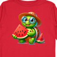 thumbnail image 4 of Inktastic Summer Turtle with Watermelon Boys or Girls Long Sleeve Toddler T-Shirt, 4 of 5