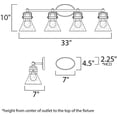 thumbnail image 2 of Maxim 26114CDPC-BUI 10 x 33.25 in. Seafarer 4-Light Bath Vanity with Bulbs, Polished Chrome, 2 of 4