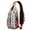 White Christmas Santa, variant on Sling Backpack,White Christmas Santa and Tree Pattern Crossbody Bag with Water Bottle Holder,Waterproof Sling Bag for Men/Women with Chest Phone Holder for Hiking,Travel