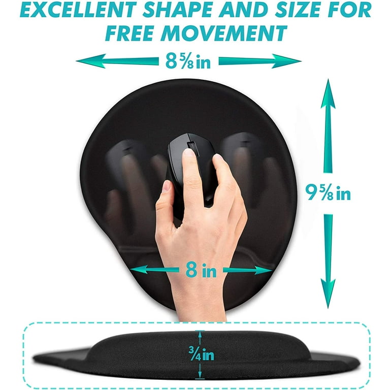 9 Pack Mouse Pad Ergonomic Mouse Pad with Gel Wrist Rest Support Memory  Foam Mouse Pad Non Slip PU Base Pain Relief Mousepad for Computer Laptop  Home