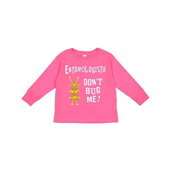 Inktastic Entomologists Bug White Text Boys or Girls Long Sleeve Toddler T-Shirt