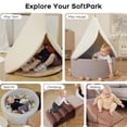 thumbnail image 6 of Foam Climber with Tent & Ball Pit – Toddler Climbing Toys, Indoor Soft Play Playground Climber Blocks, Educational Kids Playhouse in Coffee, Beige, 6 of 10