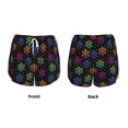 thumbnail image 3 of KLL Rainbow Snowflake Pattern Shorts Women,Athletic Shorts High Waisted Running Shorts Pocket Sporty Short Gym Elastic Workout Shorts-XX-Large, 3 of 7