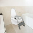 thumbnail image 4 of Asiento de inodoro para niños con cojín suave y asa para niños, niñas y niños. Gris y blanco, 4 of 9