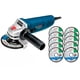 thumbnail image 1 of Miniesmeriladora Bosch 4 1/2 850w 06013775g2+10 Discos Corte azul Estándar, 1 of 4