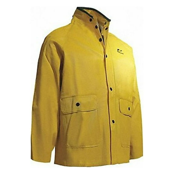 Onguard Collared Rain Jacket,Yelw,Ribbed PVC,2XL 7603200
