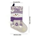 thumbnail image 3 of 1/3 Pcs Purple Snowflakes Christmas Stockings Glitter Christmas Presonalized Large Stocking Sock Xmas Party Winter Decor Candy Bag Family Holiday 18", 3 of 7
