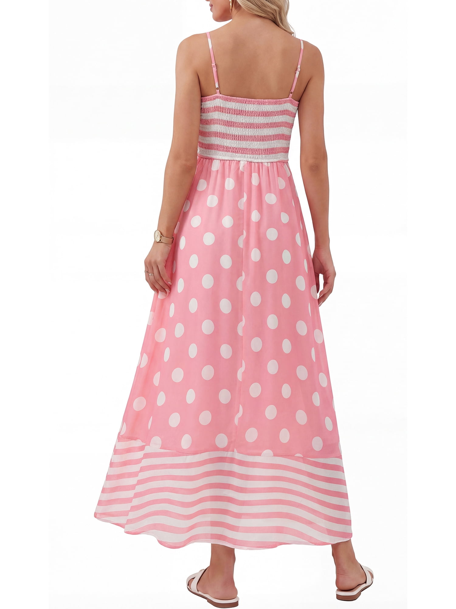 STRAPLESS DOT DRESS
