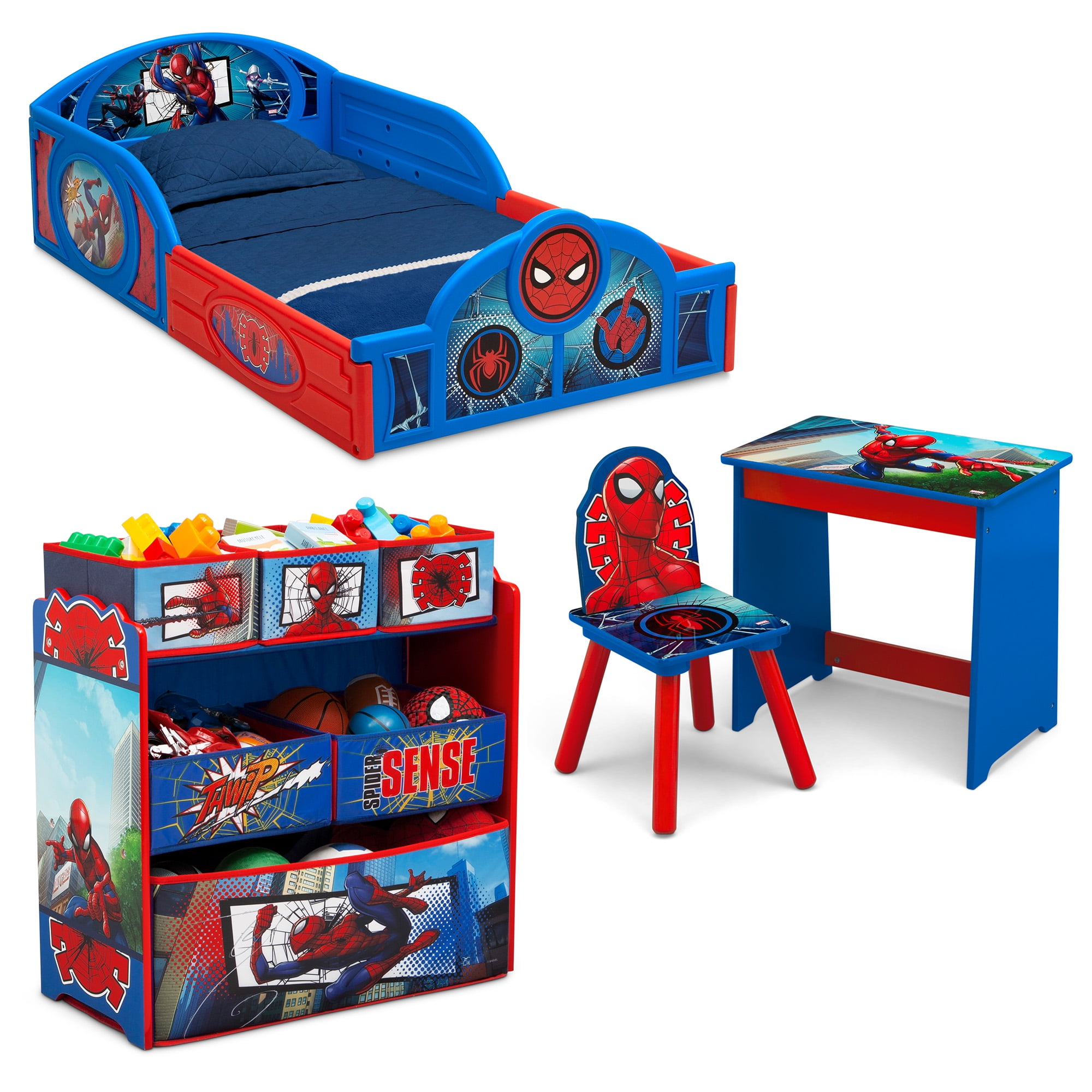 SpiderMan 4Piece RoominaBox Bedroom Set by Delta Children