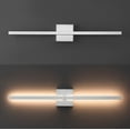 thumbnail image 6 of JONATHAN Y Vara 28" Modern Minimalist Linear Indoor/Outdoor IP65 Waterproof Metal 350-Degree Rotatable Dimmable Integrated LED Wall Sconce, Silver, 6 of 9