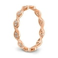 thumbnail image 5 of 14K Rose Gold Ring Band Eternity Diamond Round Polished Vintage Pave Size 7 , Size 8, 5 of 5
