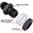 thumbnail image 2 of GFDYREE Male 10AN Bulkhead Fuel Cell Fitting Adapter Aluminum Straight 2PCS, 2 of 5
