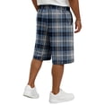 thumbnail image 5 of Delconic Mens Casual Plaid Drawstring Shorts Loose Fit Knee Length Summer Shorts with Elastic Waist and Side Pockets Blue S, 5 of 5