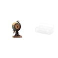 thumbnail image 1 of Reloj de mesa con figura y cesta organizadora de pared metálica para oficina, dormitorio, cocina, baño, estantería, sala de estar, decoración y almace, 1 of 8
