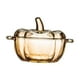 thumbnail image 3 of Dulcero de cristal con tapa, cuenco con forma de calabaza, recipiente para aperitivos, decorativo con tapa Ámbar, 3 of 9