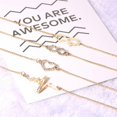 thumbnail image 1 of 4 pcs Bracelet en Or avec Coeur, Infini, ECG Courbe et Strass Or, 1 of 5