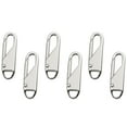 thumbnail image 3 of Raindrops 6Pcs Silver Rectangular Metal Zipper Puller Replacement for Backpacks Clothing Suitcases Bags Coats, 3 of 8