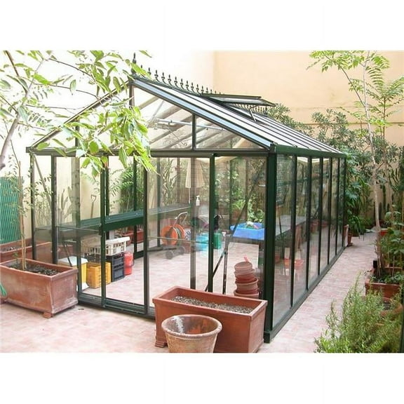 Exaco VI 46 Poly 250 sq.ft. Aluminum Frame & Tempered Glass - Dark Green